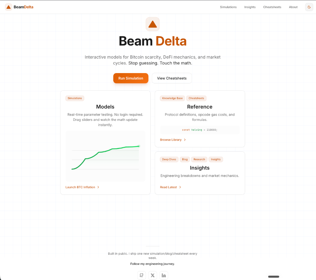 BeamDelta website screenshot
